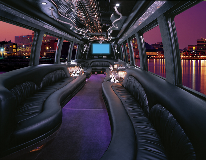 Interior of a party bus